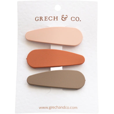 Matte Clips | Stone, Shell, Rust [Set of 3]