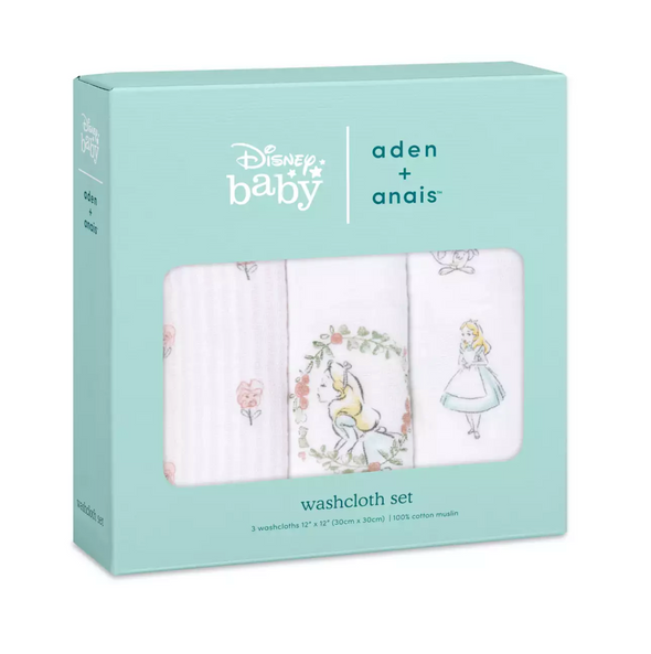 Muslin Washcloth Set | Alice In Wonderland (3 Packs)