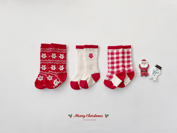 Socks 3-Piece Bear Christmas Set