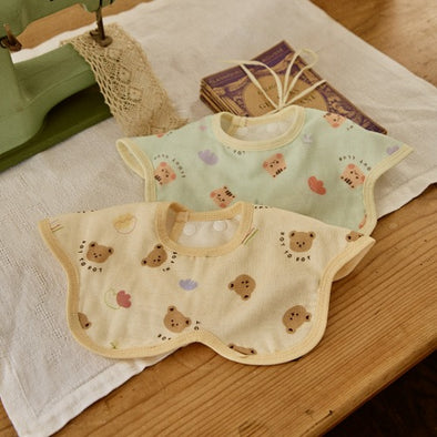 DTD Forest Cotton Gauze Food Bib ｜森林元素系列 | 4重波浪口水巾