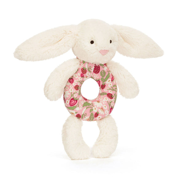 Bashful Bunny Ring Rattle | Berry