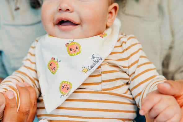 [Cocomelon Edition] Organic Baby Bandana Bibs Set (4-pack)