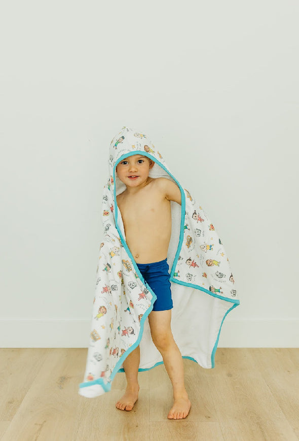 [Cocomelon Edition] Premium Big Kid Hooded Towel | Cocomelon Friends