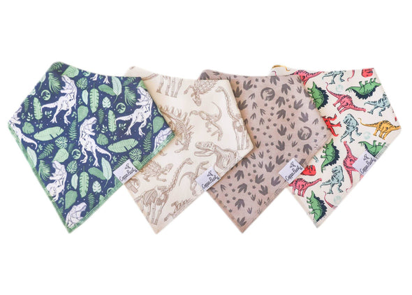 Organic Baby Bandana Bibs Set | Jurassic Park (4-pack)