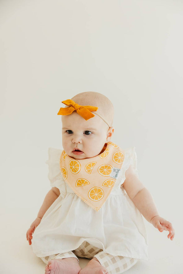 Organic Baby Bandana Bibs Set | Clementine (4-pack)