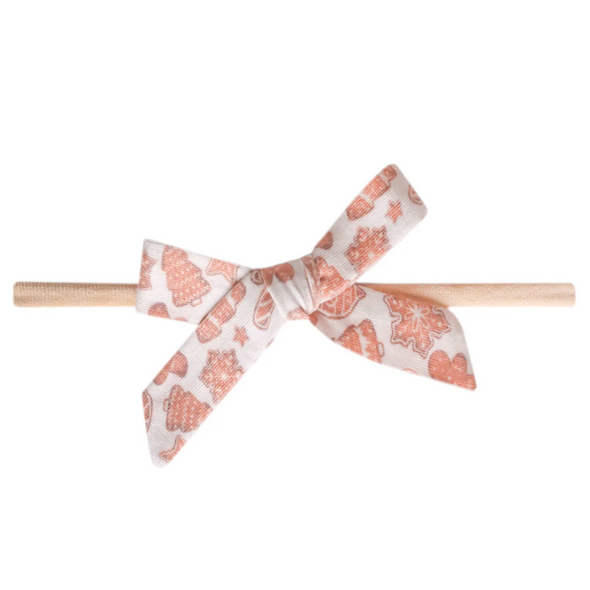 Ribbon Nylon Bow | Gingerbread