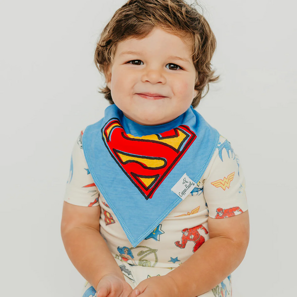 [Justice League Edition]Organic Baby Bandana Bibs Set (4-pack)