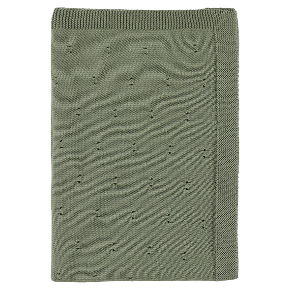 Knitted blanket | Olive