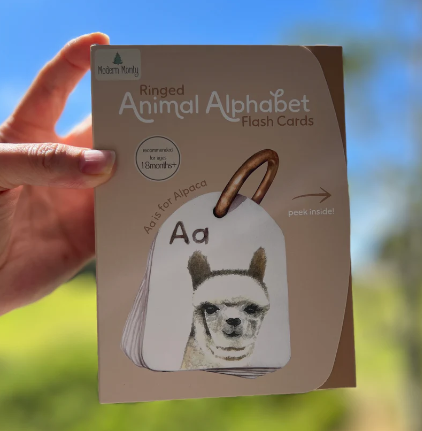 Ringed Alphabet Flash Cards | Animal