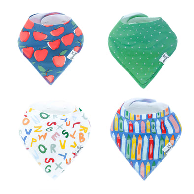 Organic Baby Bandana Bibs Set | Teacher (4-pack)