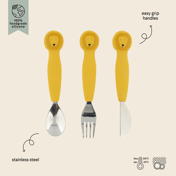 Silicone Cutlery Set | Mr. Lion (3-pack)