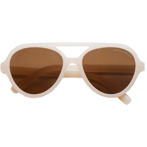 Aviator | Polarized Sunglasses |  Creamy White