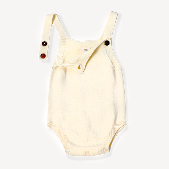 Viverano Organics Milan Knit Sleeveless Short Button Organic Romper [2 colors] -Just too Sweet - Babies and Kids Concept Store