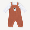 Viverano Organics Bear Sweater Organic Knit Overall Romper & Bodysuit Set -Just too Sweet - Babies and Kids Concept Store