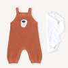 Viverano Organics Bear Sweater Organic Knit Overall Romper & Bodysuit Set -Just too Sweet - Babies and Kids Concept Store