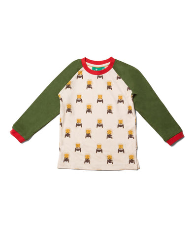 Little Green Radicals Organic Mountain Lions L/S Raglan T-Shirt -Just too Sweet - Babies and Kids Concept Store