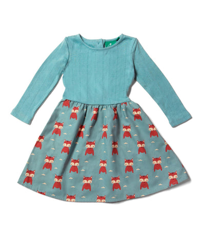 Little Green Radicals Organic Foxes L/S Twirler Dress -Just too Sweet - Babies and Kids Concept Store