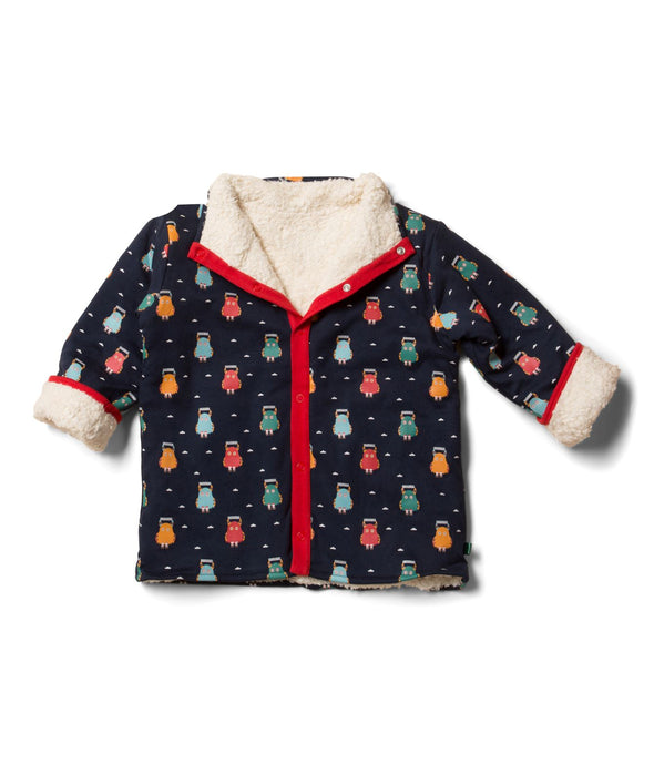 Little Green Radicals Organic Little Monsters Reversible Sherpa Jacket -Just too Sweet - Babies and Kids Concept Store