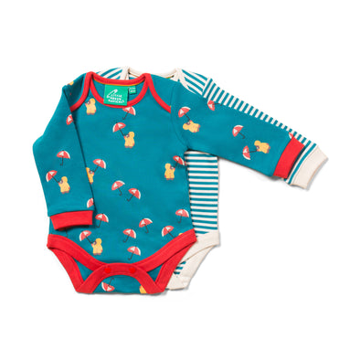 Little Green Radicals Organic L/S Baby Bodysuit Set | Umbrella Days -Just too Sweet - Babies and Kids Concept Store