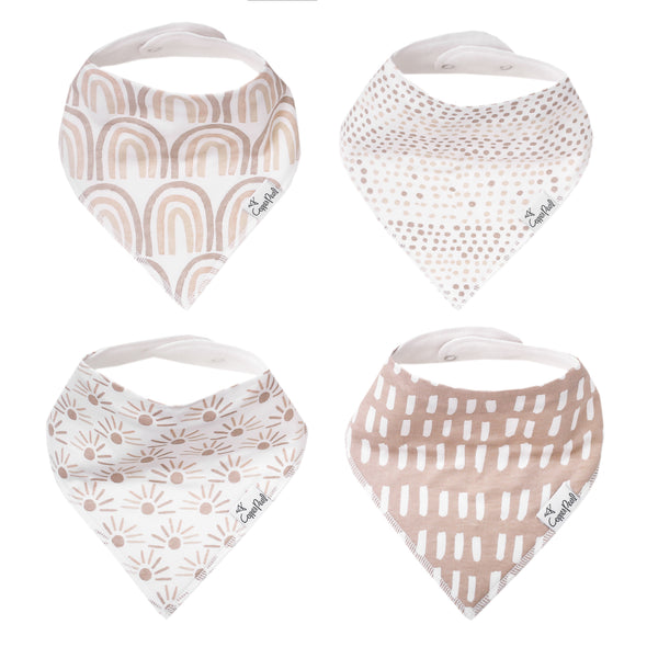 Copper Pearl Organic Baby Bandana Bibs Set | Bliss (4-pack) -Just too Sweet - Babies and Kids Concept Store