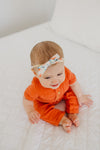 Copper Pearl Ribbon Nylon Bow | Leilani -Just too Sweet - Babies and Kids Concept Store