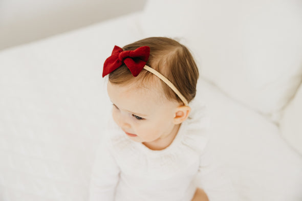 Copper Pearl Classic Nylon Bow | Ruby -Just too Sweet - Babies and Kids Concept Store