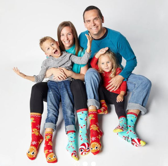 Pals [Christmas Edition] Kids Mismatched Socks | Gingerbread & Candy Cane -Just too Sweet - Babies and Kids Concept Store
