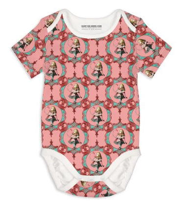 Sleep no more Organic S/S Bodysuit | Curiouser And Curiouser -Just too Sweet - Babies and Kids Concept Store