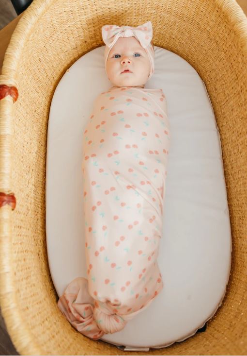 Knit Swaddle Blanket | Cheery