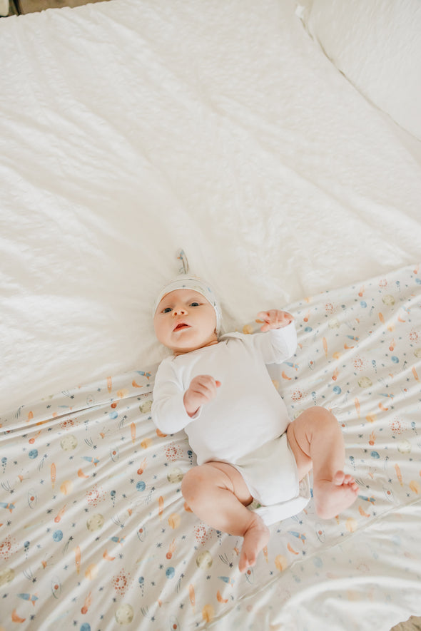Knit Swaddle Blanket | Cosmos