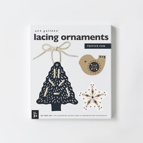 Wee Gallery Festive Fun Lacing Ornaments -Just too Sweet - Babies and Kids Concept Store