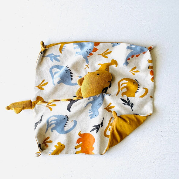 Viverano Organics Organic Dino Jacquard Knit Baby Blanket & Lovey Gift Set -Just too Sweet - Babies and Kids Concept Store
