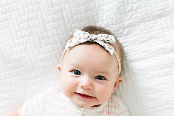 Copper Pearl Ribbon Nylon Bow | Millie -Just too Sweet - Babies and Kids Concept Store