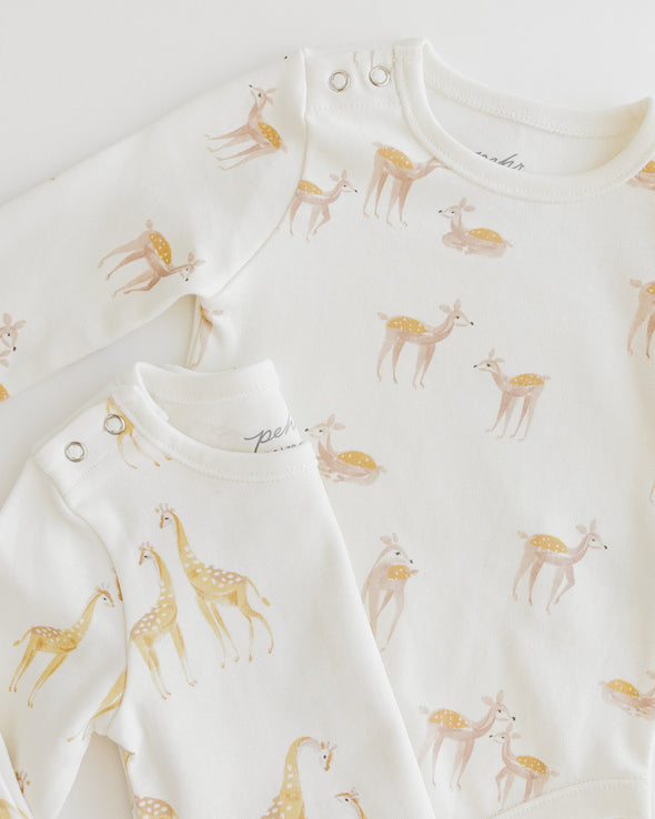 Pehr Organic Shoulder Snap One-Piece | Follow Me Giraffe -Just too Sweet - Babies and Kids Concept Store