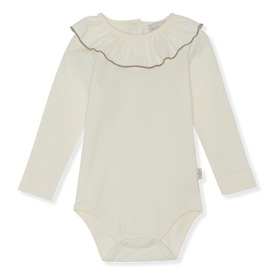 Willow Organics Organic Ruffle Bodysuit | Milk -Just too Sweet - Babies and Kids Concept Store