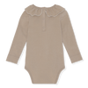 Willow Organics Organic Ruffle Bodysuit | Mocha -Just too Sweet - Babies and Kids Concept Store