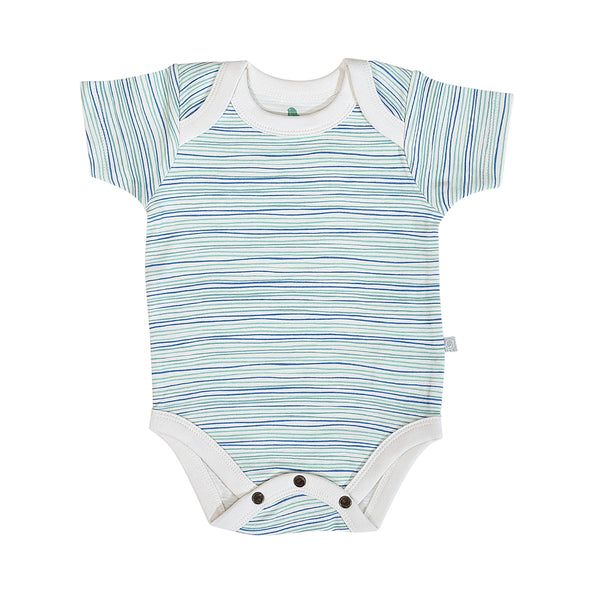 finn+emma Organic S/S Bodysuit | Pinstripes -Just too Sweet - Babies and Kids Concept Store