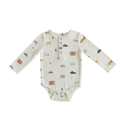 Pehr Organic Henley One-Piece | Rush Car -Just too Sweet - Babies and Kids Concept Store
