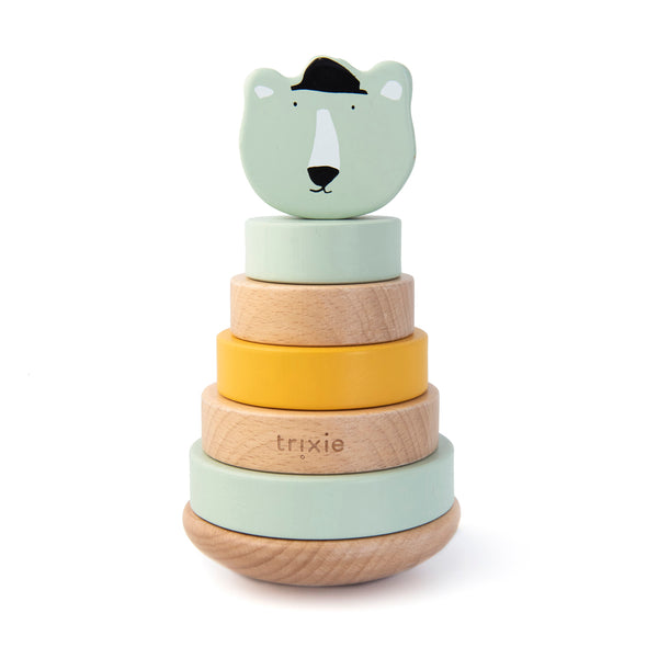 Trixie Wooden Stacking Toy | Mr. Polar Bear -Just too Sweet - Babies and Kids Concept Store