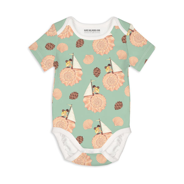 Sleep no more AND THE WALLS BECAME THE WORLD ALL AROUND Organic S/S Bodysuit -Just too Sweet - Babies and Kids Concept Store