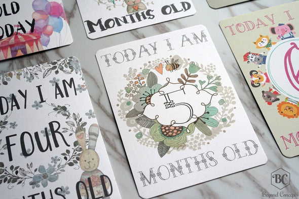 Beyond Concepts Baby Milestone cards -Just too Sweet - Babies and Kids Concept Store