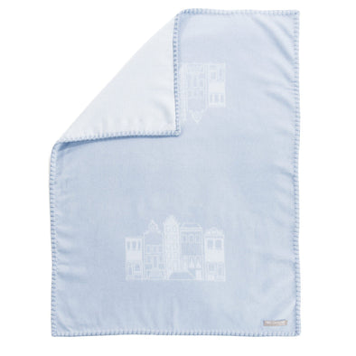 Mats & Merthe Blanket Cradle Cashmere Houses | Baby Blue -Just too Sweet - Babies and Kids Concept Store