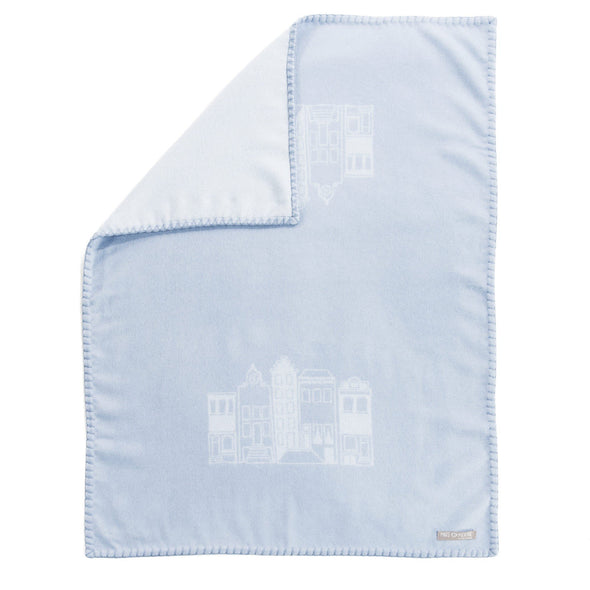 Mats & Merthe Blanket Cradle Cashmere Houses | Baby Blue -Just too Sweet - Babies and Kids Concept Store