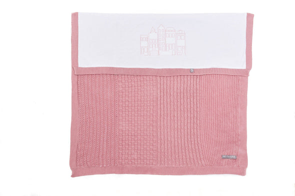 Mats & Merthe Blanket cradle cotton houses | Rose Pink -Just too Sweet - Babies and Kids Concept Store