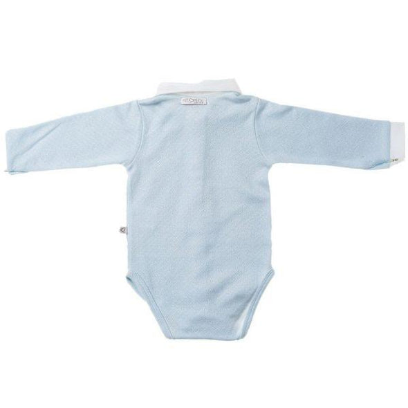 Mats & Merthe Body L/S with Collar Boy | Blue -Just too Sweet - Babies and Kids Concept Store