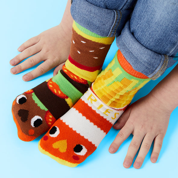 Pals Kids Mismatched Socks | Burger & Fries -Just too Sweet - Babies and Kids Concept Store