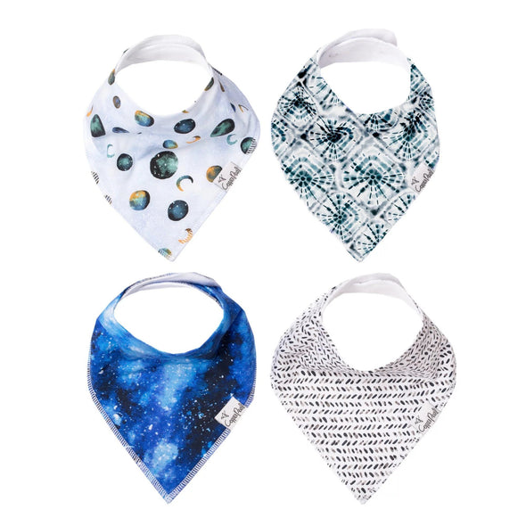 Copper Pearl Organic Baby Bandana Bibs Set | Galaxy (4-pack) -Just too Sweet - Babies and Kids Concept Store