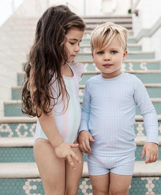 Willow Swim Harrison | in Cloud Gingham -Just too Sweet - Babies and Kids Concept Store