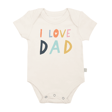 finn+emma Organic S/S Bodysuit | I Love Dad -Just too Sweet - Babies and Kids Concept Store