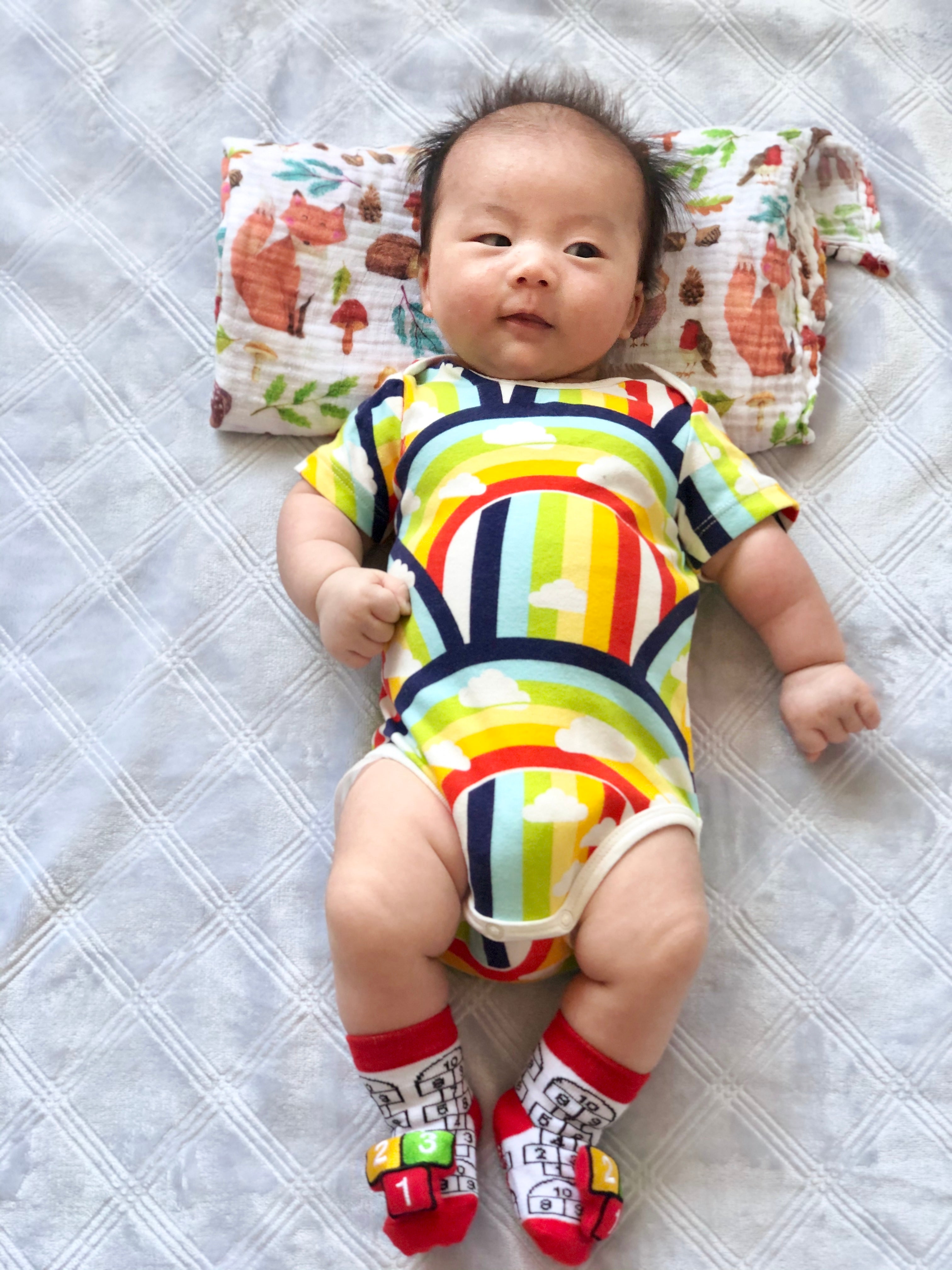 Sleep no more SOMEWHERE OVER THE RAINBOW Organic S/S Bodysuit -Just too Sweet - Babies and Kids Concept Store